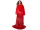 Red Fleece Blanket with Sleeves 140x200 cm