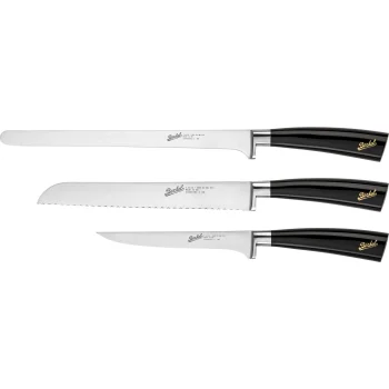 Kitchen Knife Set Berkel Elegance Glossy Black, 3-Piece