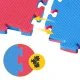 4Fizjo 594 Puzzle Protective Mat for Fitness Equipment, 100 x 100 cm, Blue/Red