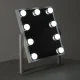 Makeup Mirror with 9 LED Bulbs, USB, 25x30 cm