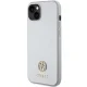 Guess iPhone 15 Plus Case 4G Strass Metal Logo, Silver