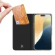 Flip Case Dux Ducis Skin Pro for iPhone 16 Plus with Card Slot, Black