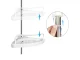Telescopic Corner Bathroom Shelf, 4 Tiers, White