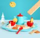 Деревянный чайный и кофейный набор Bakalu с подносом, 17 предметов
