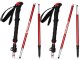 Folding Trekking and Nordic Walking Poles, Red