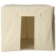 66L Storage Organizer Bag with Frame for Clothes and Bedding, Cream
