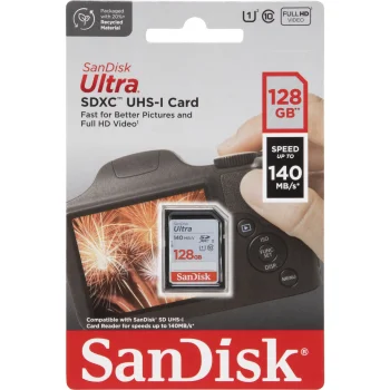 SanDisk Ultra SDXC 128GB UHS-I U1 Memory Card (140 MB/s)