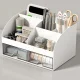 Desk Organizer with Drawers, White