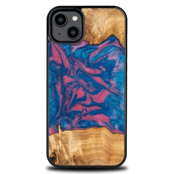 Apple iPhone 15 Plus 6.7'' Bewood Unique Vegas Case Cover, Pink and Blue