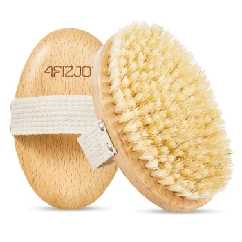 4Fizjo Dry Body Massage Brush with Natural Bristles