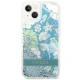 Guess Flower Liquid Glitter Case for iPhone 14 - Green