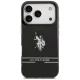 U.S. Polo Assn. iPhone 17 Pro Case DH and Bottom Stripe Logo MagSafe, Black