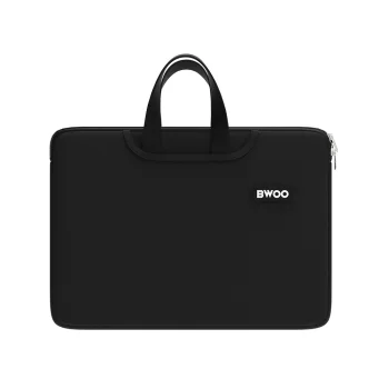 BWOO 14 Inch Laptop Bag Neoprene Protective Case with Handle, Black