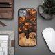 Bewood iPhone 15 Plus Case Unique Orange Wood and Resin, Orange/Black