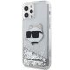 Apple iPhone 12 / 12 Pro 6.1\" Karl Lagerfeld Glitter Choupette Head Case Cover (KLHCP12MLNHCCS), Silver