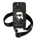 Karl Lagerfeld Monogram Ikonik Patch Case for iPhone 14, Black