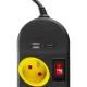 Maclean MCE508 B Power Strip, 4 Outlets, USB-A/C, 1.5m, Black