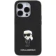 Karl Lagerfeld Glitter Ikonik Logo Case for iPhone 15 Pro Max, Black