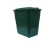 Square water tank with cover and connection set, 240L, green