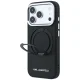Karl Lagerfeld Ring Stand 360 MagSafe dėklas iPhone 18 Pro / 17 Pro, juodas