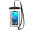 Waterproof phone case for pool, beach, kayak, up to 6.5”, black