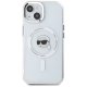 Karl Lagerfeld IML Metal Karl Head MagSafe Case for iPhone 15, White