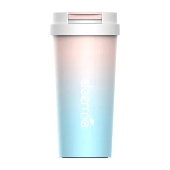 Deerma DEM-NU90 Cordless Blender & Thermal Mug, Blue/Pink
