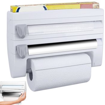 Shelf Kitchen Organizer Holder Box Spice Rack Paper Towel Foil Holder