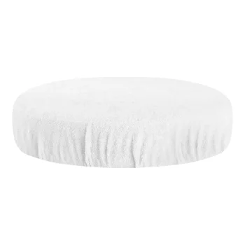 White Terry Cloth Cover for Cosmetic Stool 30-35 cm