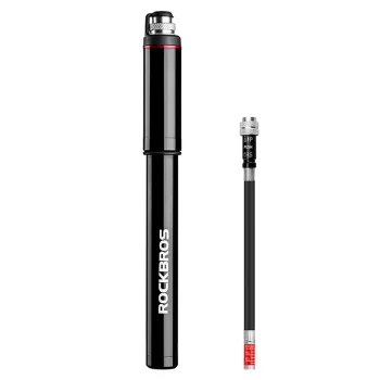 Rockbros SMART-B 150 PSI Mini Bicycle Pump for Presta and Schrader Valves, Black