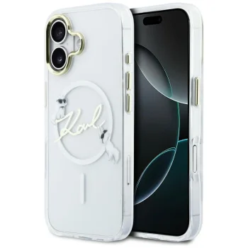 Karl Lagerfeld IML Choupettes Karl Script Logo MagSafe iPhone 17 Case - Clear