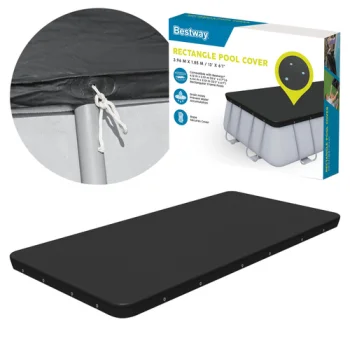 Bestway 58232 Frame Pool Cover 404x201 cm, Black