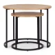 Modernhome Coffee Table Set (2 pcs), Light Oak