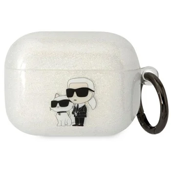 Karl Lagerfeld Glitter Karl & Choupette Case for AirPods Pro