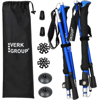 Folding Trekking Poles, Blue