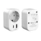 Tech-Protect TA100 EU to US Travel Adapter with USB-A and USB-C - White