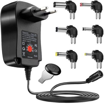 Universālais barošanas adapteris Izoxis 24262, 3–12 V 30 W
