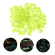 Glow in the Dark Fluorescent Pebbles, Yellow, 100 pcs