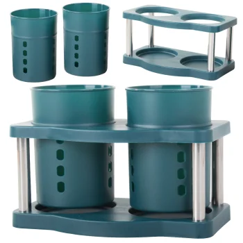 Cutlery Drainer and Organizer, Green