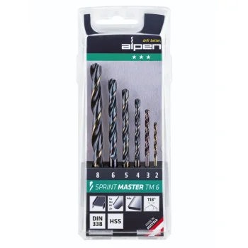 Alpen Sprint Master TM 6 HSS Twist Drill Bit Set 2–8 mm (6 pcs)