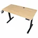 Electric Height Adjustable Desk 120x60 cm with Memory Panel, Light Wood/Black