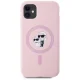 Karl Lagerfeld Silicone Karl&Choupette MagSafe Case for iPhone 11 6.1\" - Pink