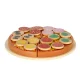 Wooden Pizza Play Set with Velcro and Accessories, 20 cm