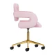 Swivel Beauty Salon Chair 4Rico QS-OF213G Velvet, pink
