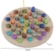 Wooden Magnetic Fishing Game with Accessories, 22 x 22 cm