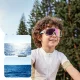 Rockbros SP383 Kids Cycling Glasses - Matte White Frame, Polarized Red UV400 Lenses
