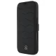 Mercedes iPhone 16 Pro Max Case MB Waves Leather, Black