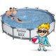Bestway 56416 Steel Pro Frame Pool Set 366 x 76 cm, 16-in-1 + Free Bubble Machine
