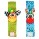 Soft Wrist Rattle Toys for Babies, 2 Pcs, Blue and Green