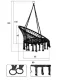 Luaro Stork Nest Hanging Chair, 80cm, Black, up to 150kg
